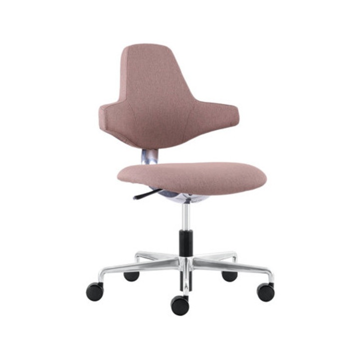 Scaun birou Spacetronik Matar, tapiserie roz, inaltime reglabila, mecanism Tilt Lock, 41,5-52,8cm