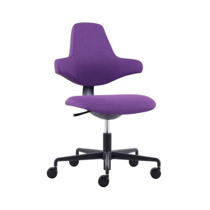 Офис стол Spacetronik Matar, лилава тапицерия, регулируема височина, без подлакътници