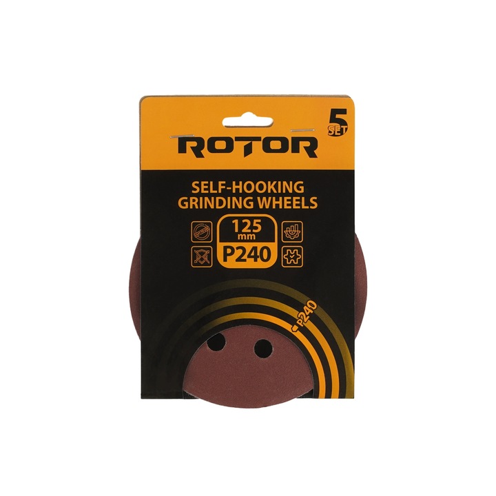 Disc abraziv pentru slefuitor cu excentric ROTOR 125 P240 set 5