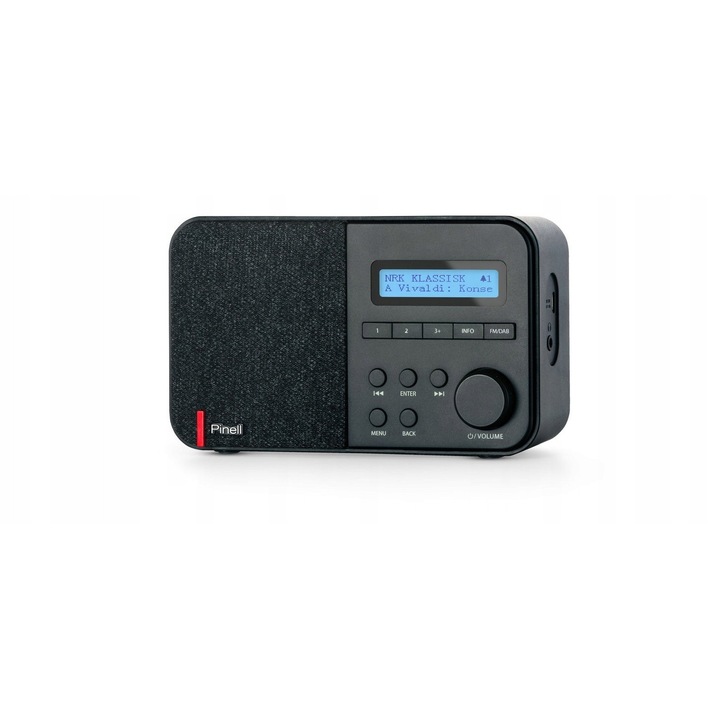 Radio portabil DAB+, FM Pinell Supersound Mini, 2,5W, USB, negru