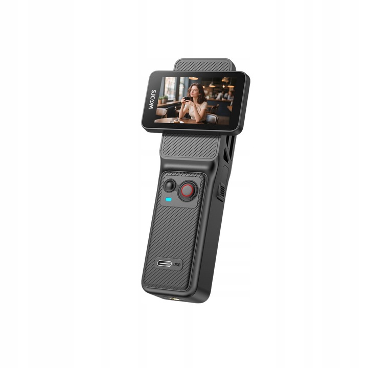 Спортна камера SJCam C400 4K Wi-Fi Bluetooth въртящ се екран 1.3x2.29" черен 54g