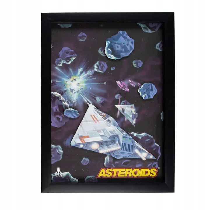 3D декорация за стена Atari Asteroids, thumbsUp!, 25x2.2x33.8см, ретро