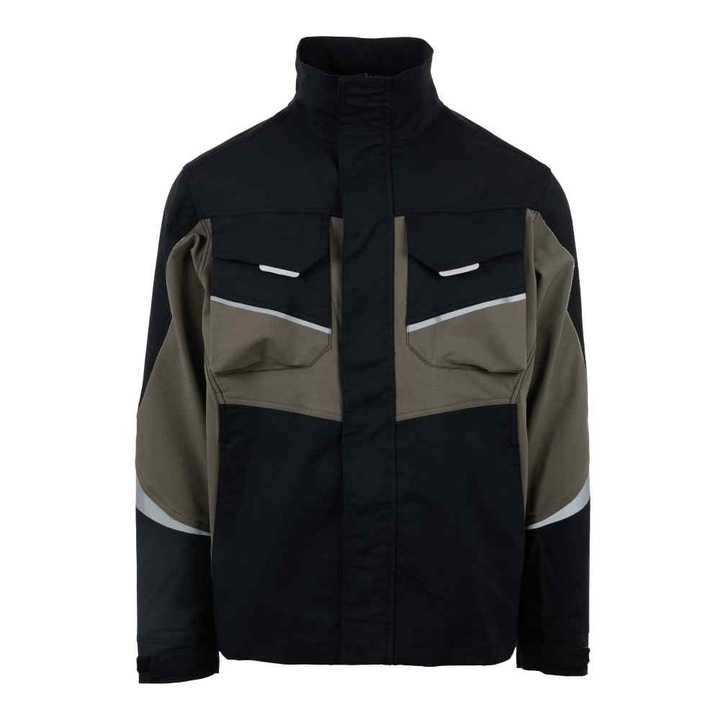 Jacheta profesionala de lucru LISCIA, poliester-bumbac cu stretch, negru, marimea M