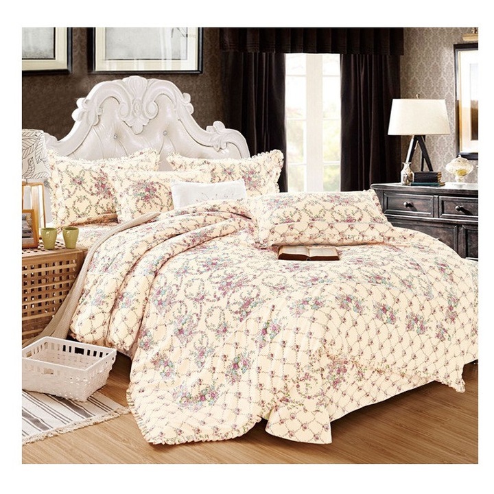 Set complet lenjerie finet 4 piese cu volanase – Confort sporit si design modern VL33