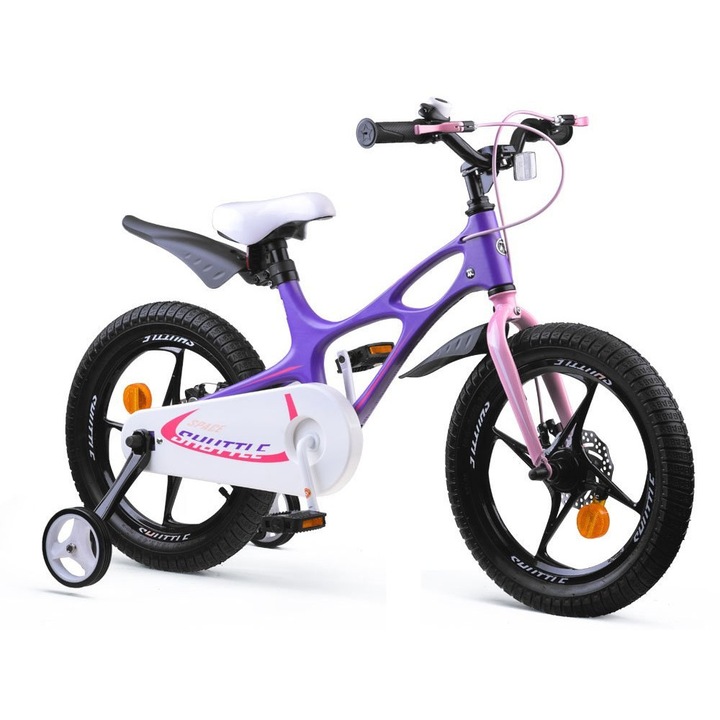Bicicleta copii RoyalBaby Space Shuttle 16", cadru din magneziu, roti de 16", culoare multicolor
