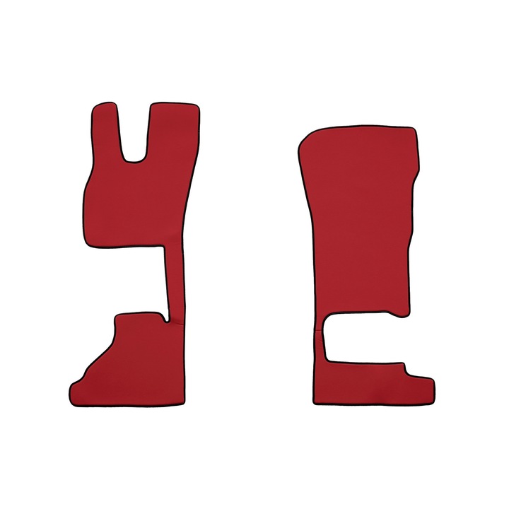 Camion Set covorase podea (sofer + pasager), F-CORE, pentru DAF XG+ XG 10.21-, Pasager fixat, Pasager pliabil, Rosu