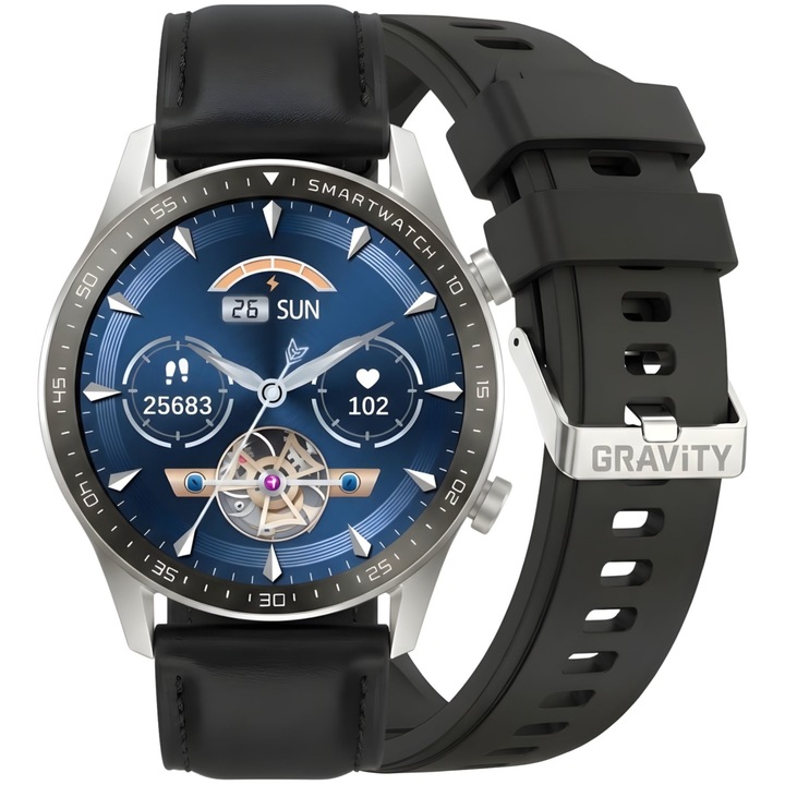 Смарт часовник Gravity GT10, 2 каишки, 1.39 инча, IP68