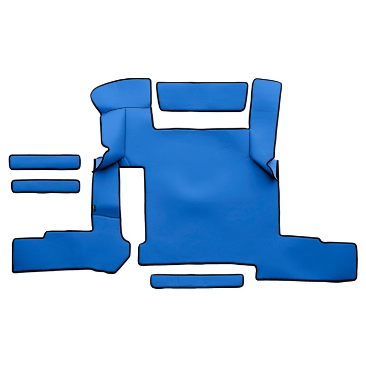 Covoraș central pentru tunel, F-CORE, ECO-PIELE S, 2 sertare, Albastru, pentru camioane
