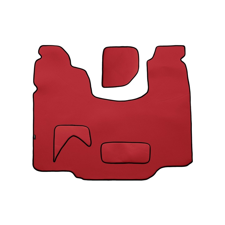 Covor central pentru tunel, F-CORE, ECO-PIELE S, piele ecologică, roșu, automat