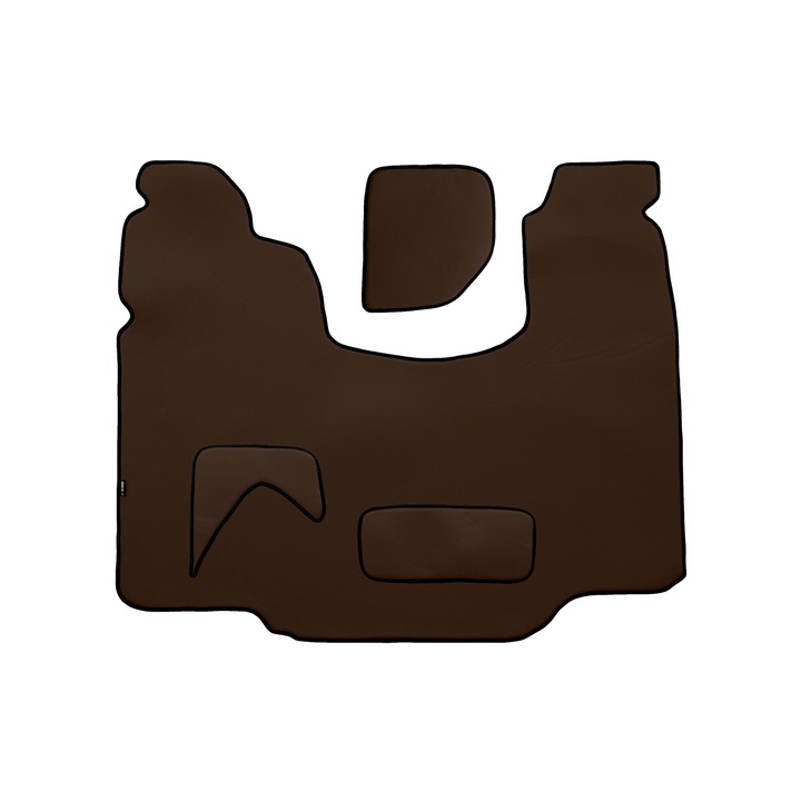 Covoraș central pentru tunel, F-CORE, ECO-PIELE S, piele ecologică, maro, pentru camioane automat