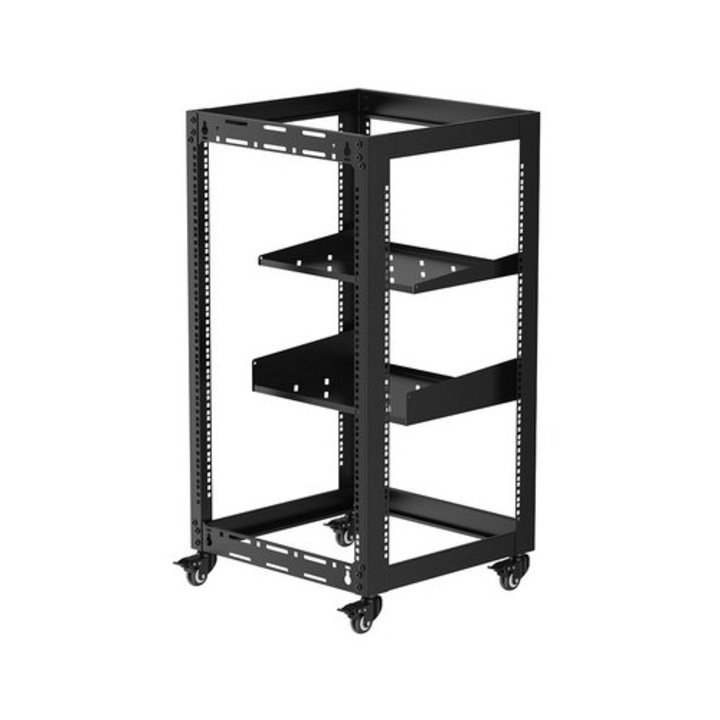 Rack server 19", SPACETRONIK, Pro-17U, 2x 1U, 1x 2U, negru, 51,9x50,9x88,9cm