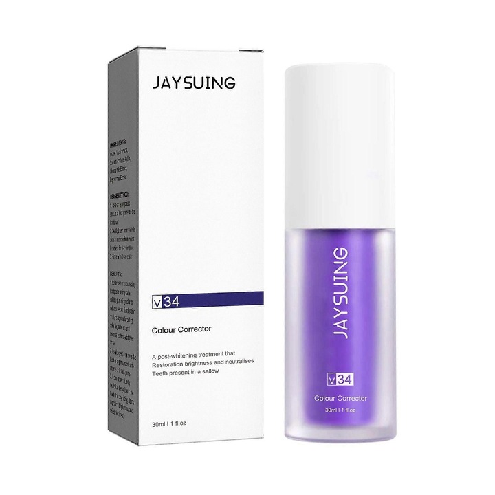 V34 fogkrém, Jaysuing, fehérítő, kíméletes formula, 100ml