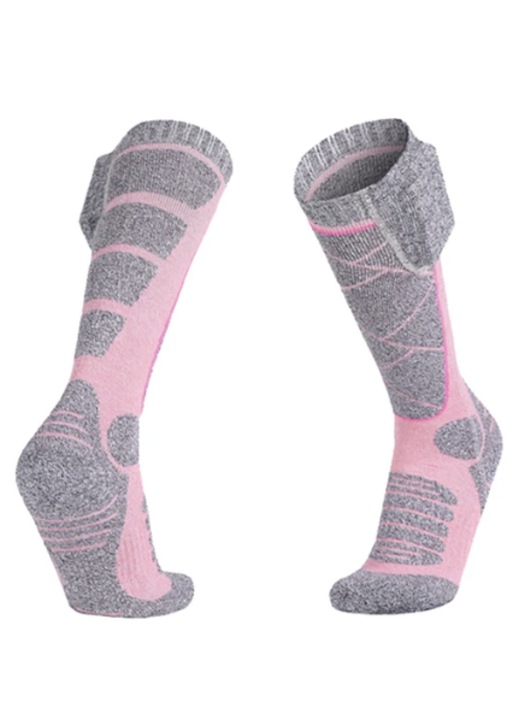 Sosete incalzite Mxm, roz, unisex, control temperatura 3 moduri, incalzire rapida