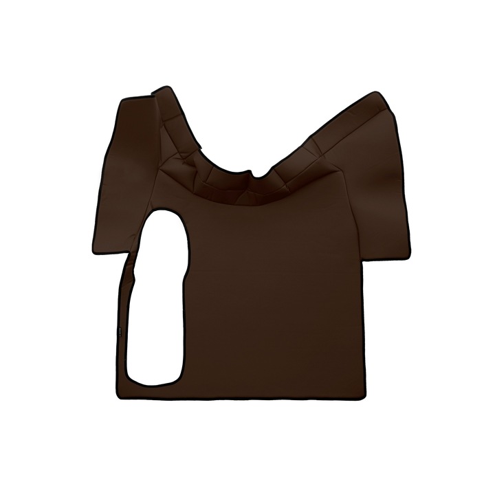 Covoraș central pentru tunel, F-CORE, piele ecologică, manual, maro