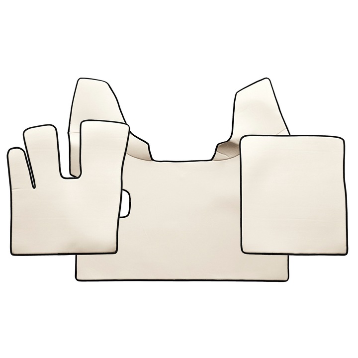 Covorașe complet acoperire F-CORE ECO-PIELE S, piele ecologică, antiderapant, culoare șampanie, manual