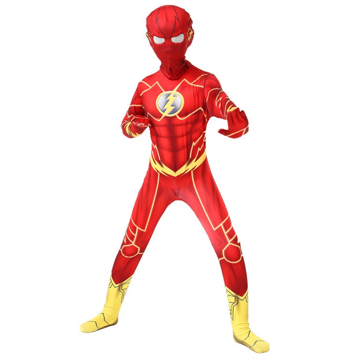 Costum cosplay adult The Flash, 180cm, masti si costume carnaval