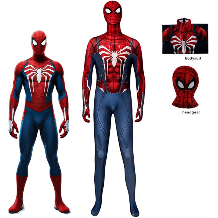 Costum de carnaval Spider-Man, set complet cu masca, marimea XS