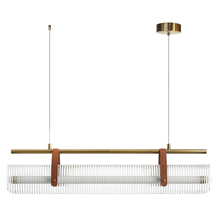 Toolight lampa de tavan suspendata APP1796-CP, Pensula aurie, 82x9x95cm