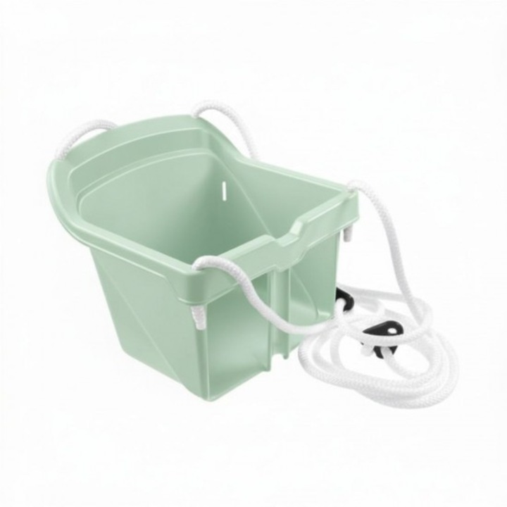 Gyermek hinta, zold, 33x32.5x28 cm, belso/kulso