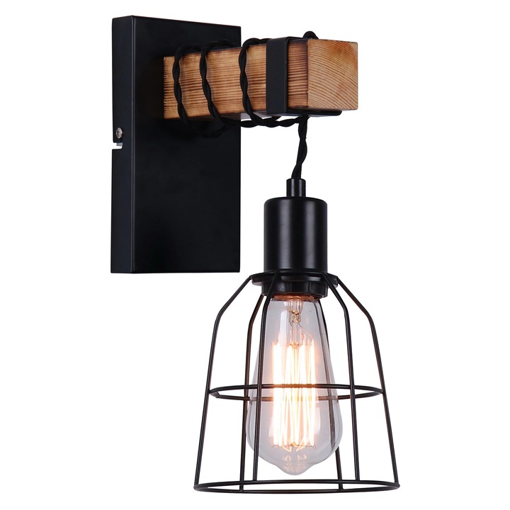 Аплик Italux Ponte, черен, 60W, 1 крушка, E27