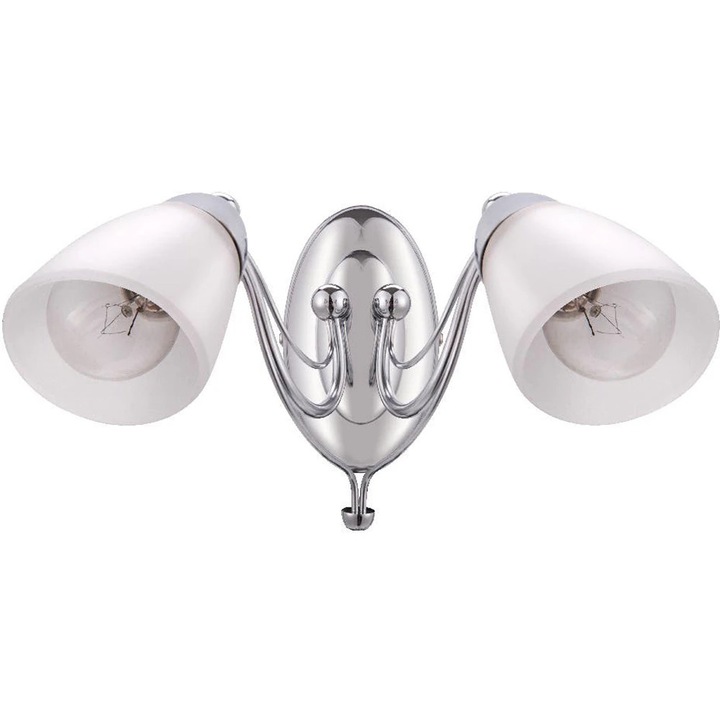 GoodHome Trivia fali lámpa, 2xE14, LED kompatibilis, ezüst