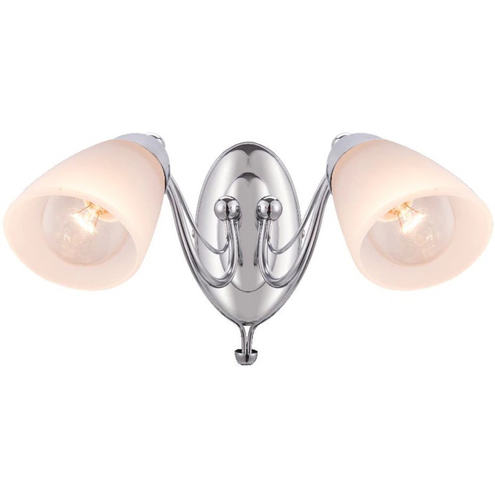 Аплик GoodHome Trivia, 2 E14, съвместим с LED, сребрист