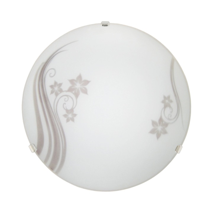 Плафониера Klausen, 1 x 60W, бял, метал, 30 см