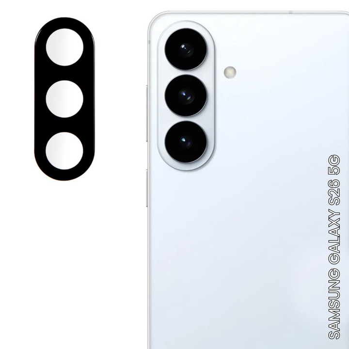 Folie Camera pentru Samsung Galaxy S26 Comari® LensGuard, sticla securizata 9H, protectie completa lentile, claritate HD