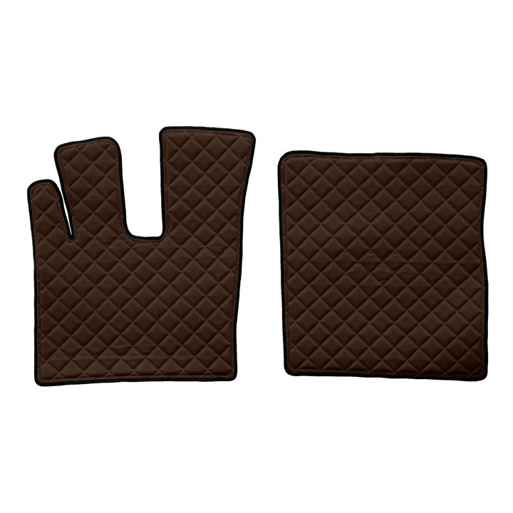 Camion Set covorase podea (sofer + pasager), F-CORE, pentru DAF XF 106 01.14-09.21, Maro