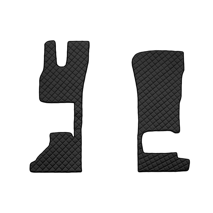 Camion Set covorase podea (sofer + pasager), F-CORE, pentru DAF XG+ XG 10.21-, Pasager fixat, Pasager pliabil, Negru