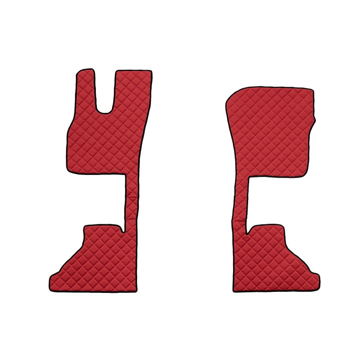 Camion Set covorase podea (sofer + pasager), F-CORE, pentru DAF XG+ XG 10.21-, Pasager suspensie, Rosu