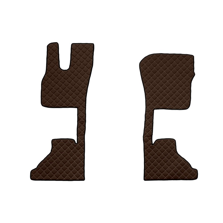 Camion Set covorase podea (sofer + pasager), F-CORE, pentru DAF XG+ XG 10.21-, Pasager suspensie, Maro