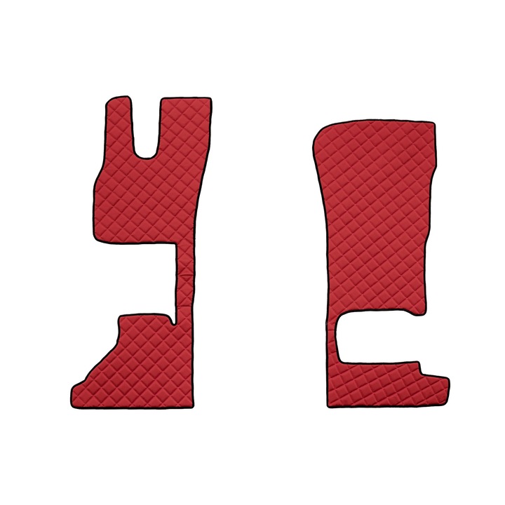 Camion Set covorase podea (sofer + pasager), F-CORE, pentru DAF XG+ XG 10.21-, Pasager fixat, Pasager pliabil, Rosu