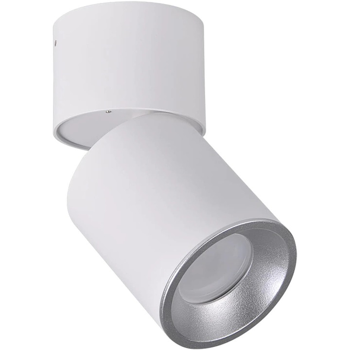 Spot LED POLUX Astra 314031, GU10, 5.5W, alb-argintiu