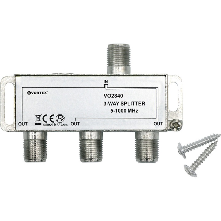 Разклонител CATV VORTEX VO2840, 3 канала, Тип-F