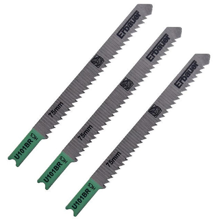 Lame fierastrau Erbauer, pentru lemn, 3-30 mm, 3 buc