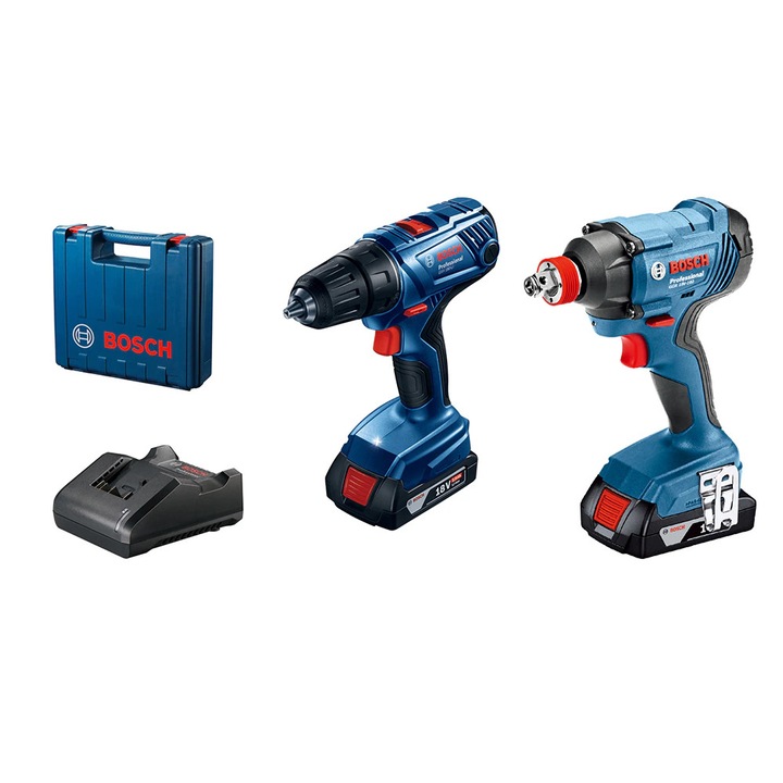 BOSCH Professional GSR 180-LI fúró-csavarozó (fúró), 2800 ford./perc, HEX 1/4" tokmány, 1/2" négyszög, 180 Nm, 1,5 Ah