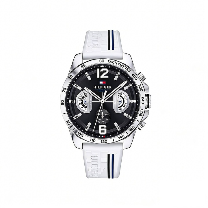 Ceas bărbați Tommy Jeans Decker quartz inox curea silicon argintiu