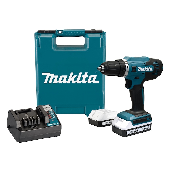 Бормашина и винтоверт, 18V Тип G, 42 Nm, с 2 батерии Makita