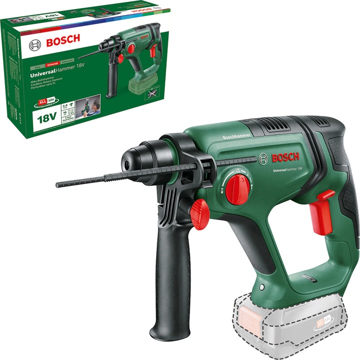 BOSCH Universal Hammer 18V, 2J, SDS Plus, 2000rpm, akkumulátor nélküli fúrókalapács
