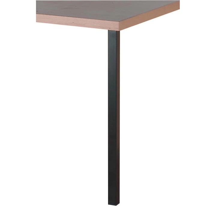 Picior patrat 25x25x800mm, negru