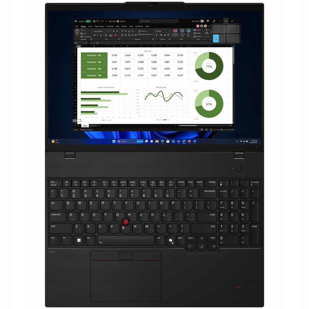 Pachet promo: Laptop Lenovo ThinkPad L16 G1, Intel Core Ultra 5 125U, 32GB 1TB SSD, 16" WUXGA 1920x1200 IPS Touch, Intel Graphics, Windows 11 Pro + ET103 notebook case 43.2 cm (17") Messenger case Black