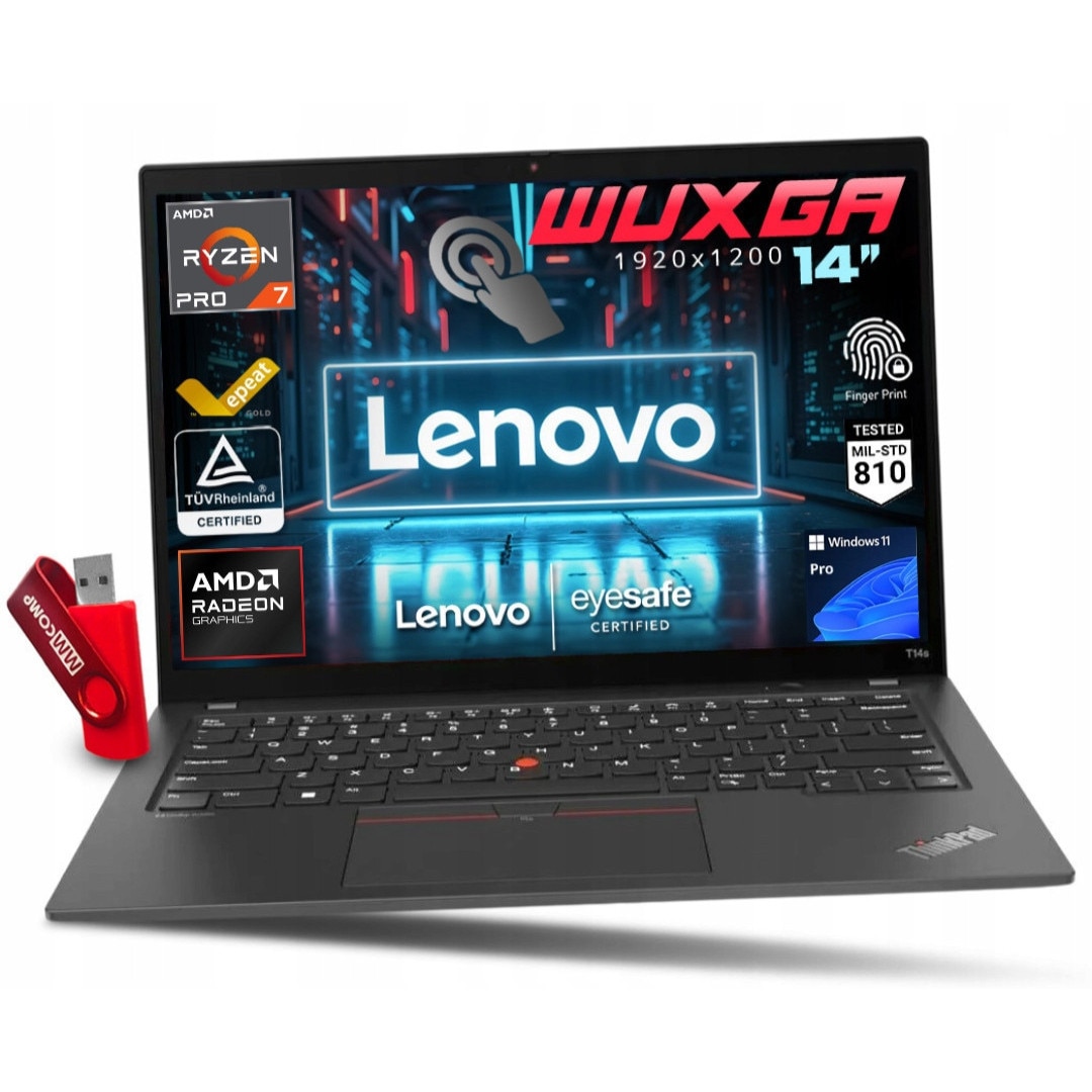 Laptop Lenovo ThinkPad T14s, AMD Ryzen 7 PRO 7840U, 32GB RAM, 2TB