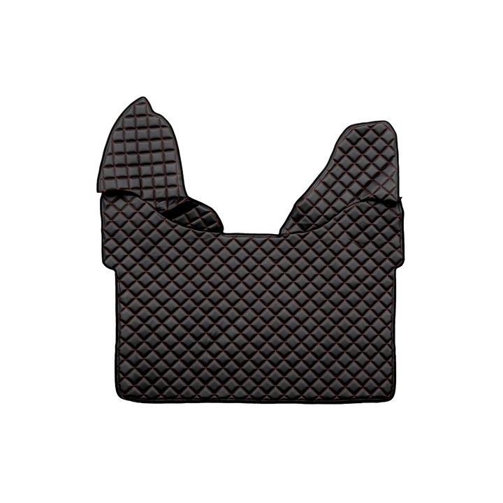 Covoraș central F-CORE ECO-PIELE Q pentru tunel, automat, negru/roșu, 10mm