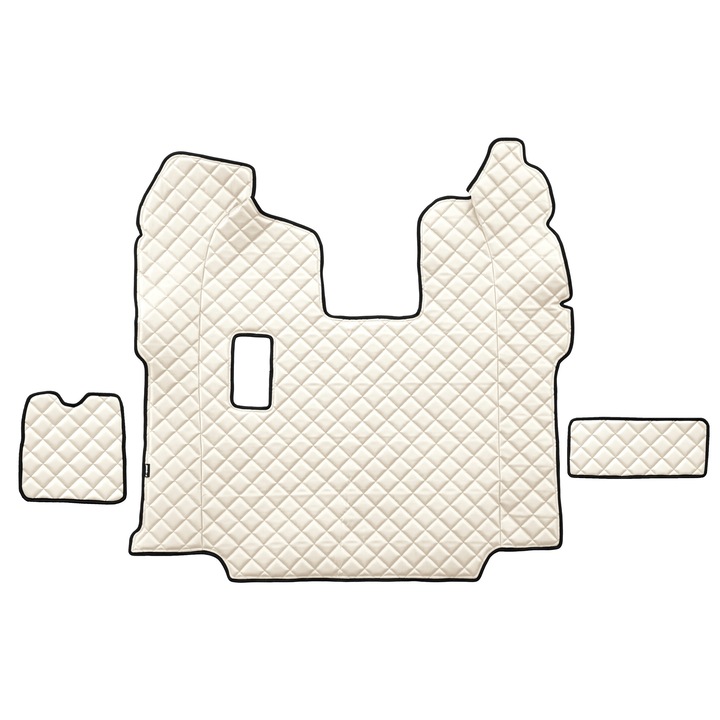 Covoraș central pentru tunel, F-CORE, ECO-PIELE Q, piele ecologică, manual, șampanie