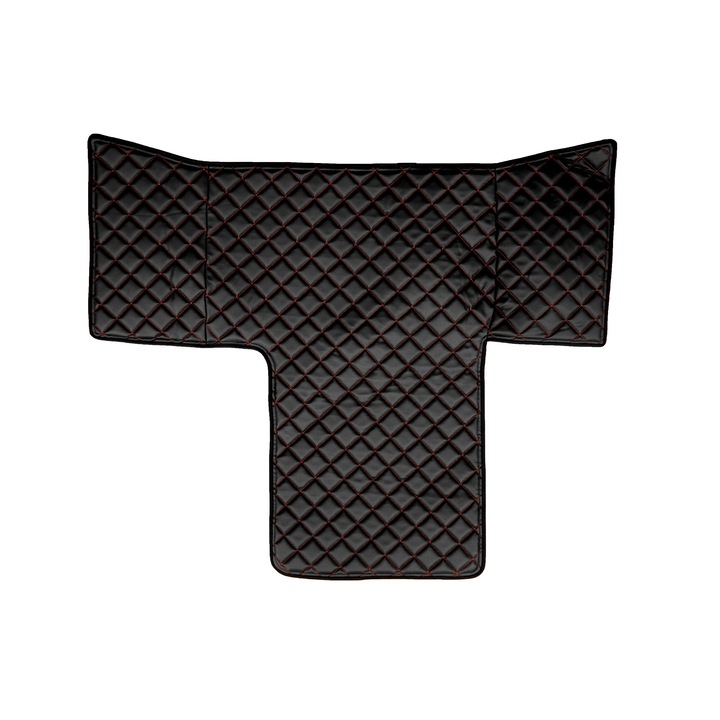 Covoraș central pentru tunel, F-CORE, ECO-PIELE Q, Negru/Rosu, L CAB, LX CAB