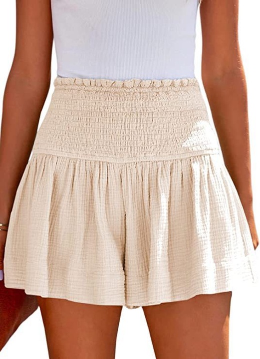 Női rövidnadrág, laza rövidnadrág, bézs, S-es méret