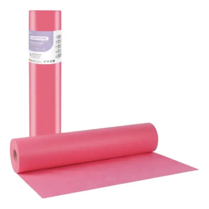 Rolă de examinare din material netesut, Bournas Medicals, 50x70cm, roz, 20g/m²