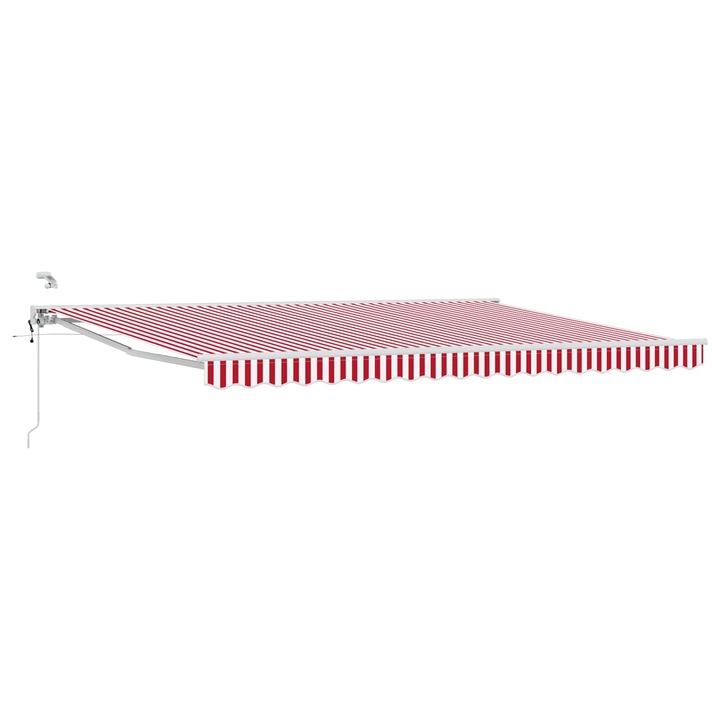 Cort electric retractabil vidaXL, Rosu si Alb 5 × 3, 5 m