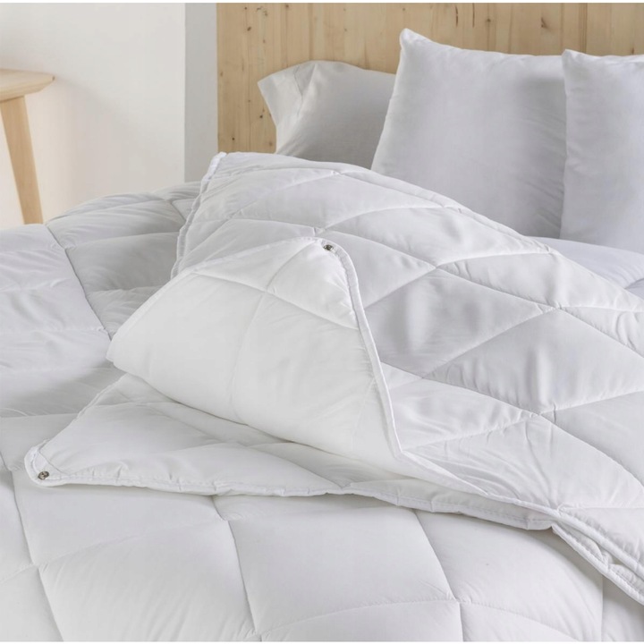 Pilota Antialergica 4 Pori ale Anului, 180x200 cm, set de doua paturi, alb